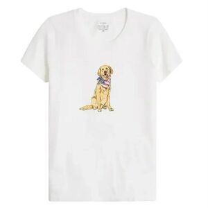 J. Crew Factory by955 Patriotic Dog Graphic Collector's Tee For Women size xs NW